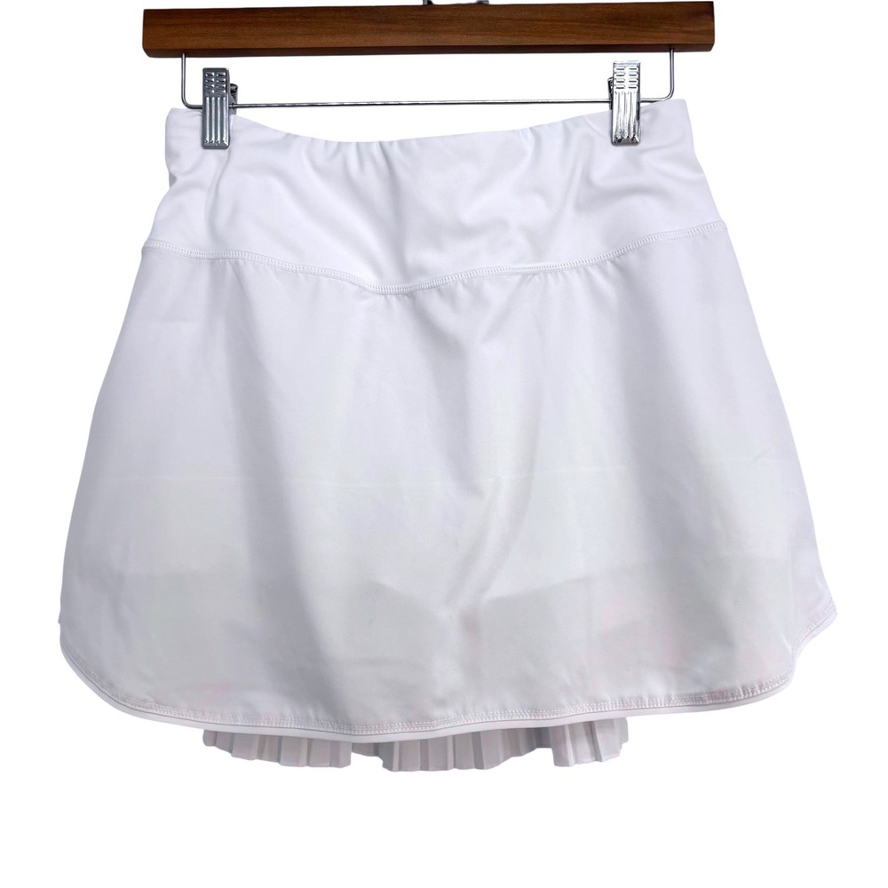 Baleaf Women White Pleated Running Skirt Tennis Skort with Pockets Size Medium - Picture 1 of 7